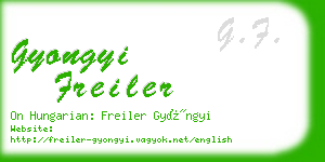 gyongyi freiler business card